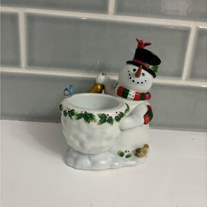 Partylite snowman candle holder